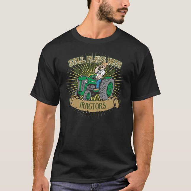 Camiseta Ainda jogos com tratores verdes (Frente)