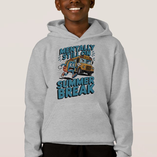 Camiseta Ainda mentalmente de férias de verão, de volta às  (Frente)
