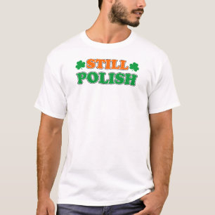 Camiseta Ainda polonês com trevos irlandeses