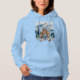 Camiseta Ainda tem estilo! Senhora boho hippie caminhando p