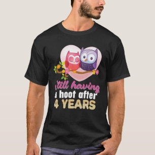 Camiseta Ainda Tendo Um Hoot Após 4 Anos De Casamento Anni