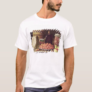 Camiseta Ainda vida com fruta e queijo