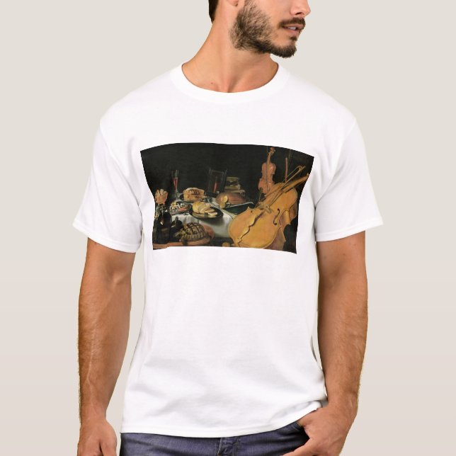 Camiseta Ainda vida com instrumentos musicais, 1623 (Frente)