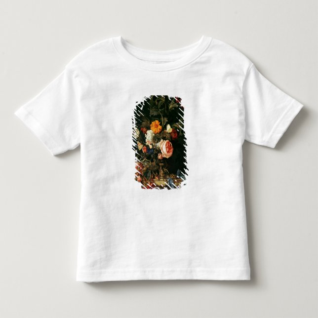 Camiseta Ainda vida com papoilas e rosas (Frente)