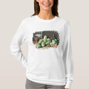 Camiseta Ainda vida com pepinos e tomates