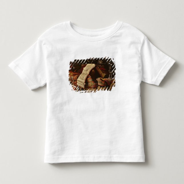 Camiseta Ainda vida com um livro da partitura (Frente)