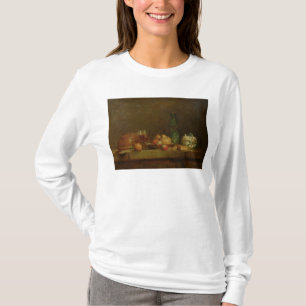 Camiseta Ainda vida com uma garrafa das azeitonas, 1760