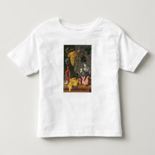 Camiseta Ainda vida com uvas, pássaros e flores