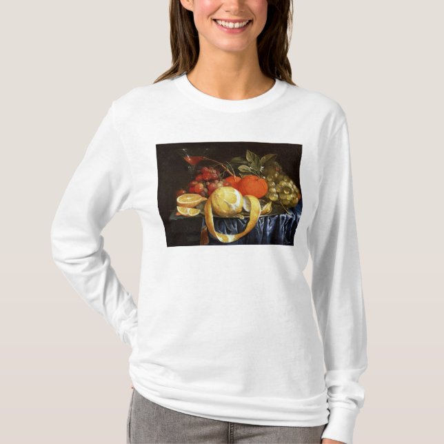 Camiseta Ainda vida das uvas, das laranjas e de um limão (Frente)