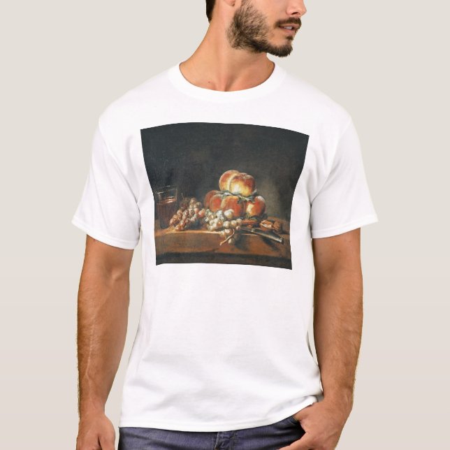 Camiseta Ainda vida dos pêssegos, loucos, uvas (Frente)