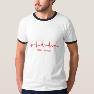 Camiseta Ainda Viva – Desenho de Humor Negro com Batimento