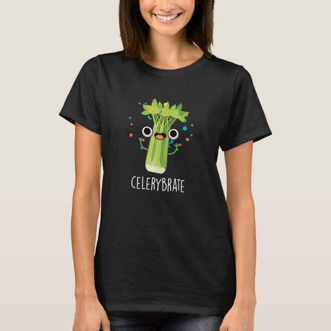 Camiseta Aipo Funny Veggie Celery Pun Dark BG (Frente)