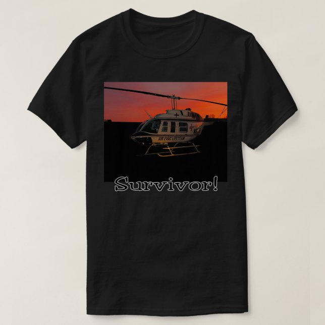 Camiseta Air Evac HelicopterSurvivor (Frente do Design)