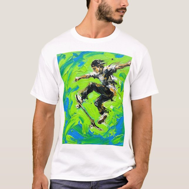 Camiseta Airborne Trick – Skate Pulse in Motion (Frente)