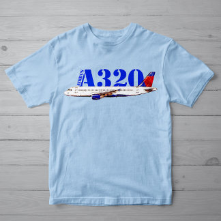 Camiseta Airbus a320 Avião Desenho de Aquarela