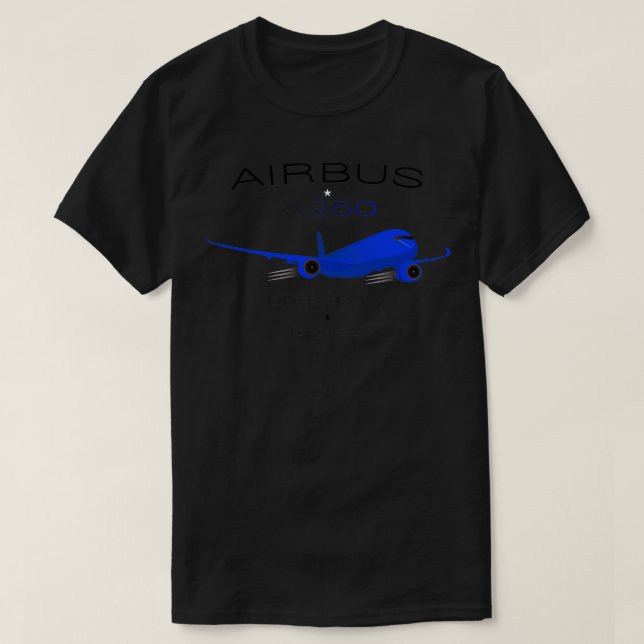 Camiseta Airbus A350 Aeronaves Design de luz moderna (Frente do Design)