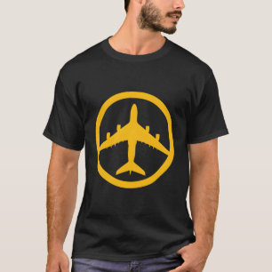 Camiseta Airbus A380 — Piloto de avião de jato amarelo