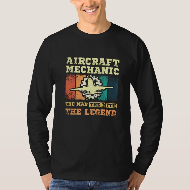 Camiseta Aircraft mechanic the man the myth the legend Prem (Frente)