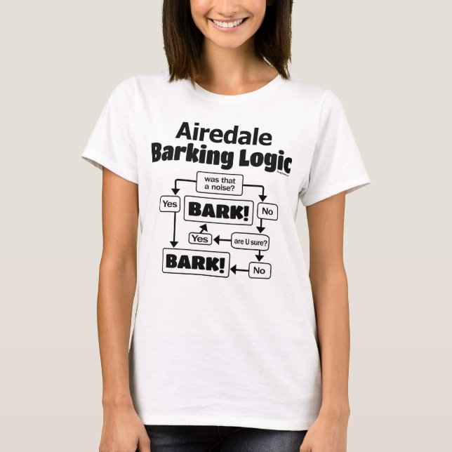 Camiseta Airedale Barking Logic (Frente)