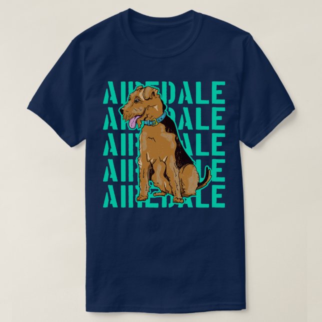 Camiseta Airedale Dog (Frente do Design)
