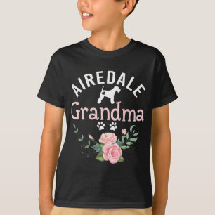 Camiseta Airedale Grandma Oferece Mulheres Airedale Cão Lov