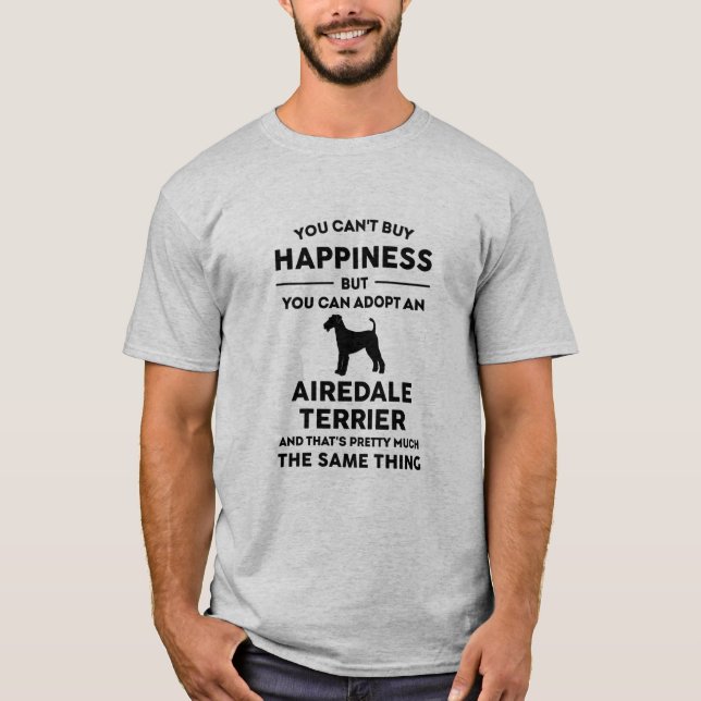 Camiseta Airedale Terrier Adotion Feliness (Frente)