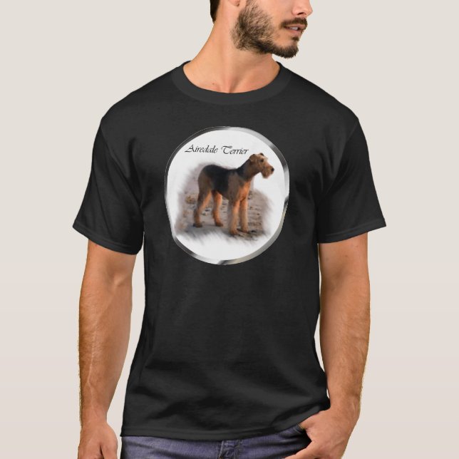 Camiseta Airedale Terrier Art Gifts (Frente)