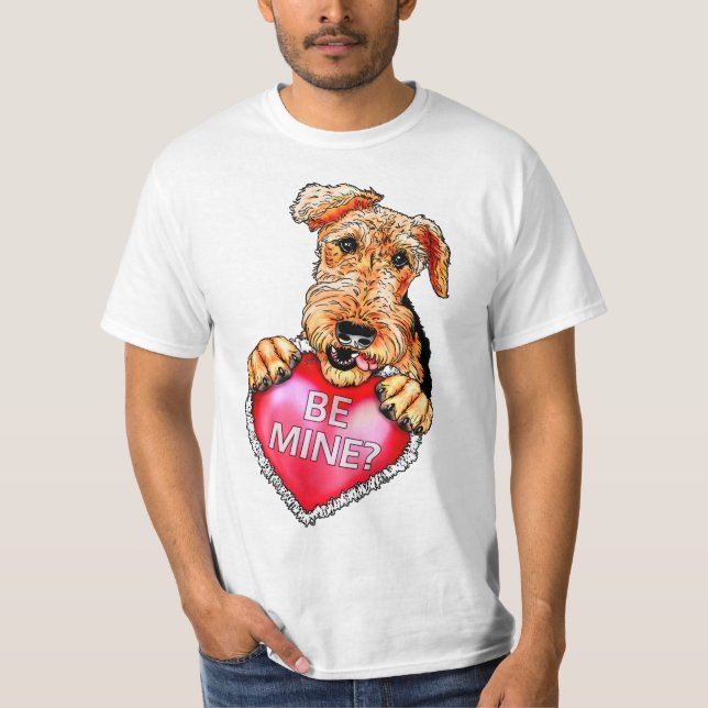 Camiseta Airedale Terrier Be Mine (Frente)
