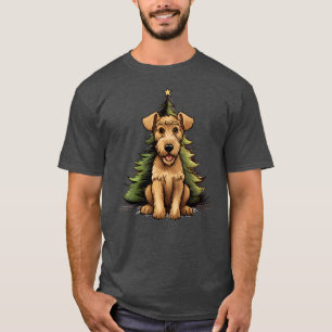 Camiseta Airedale Terrier Christmas Puppy Dog Cute Airedale