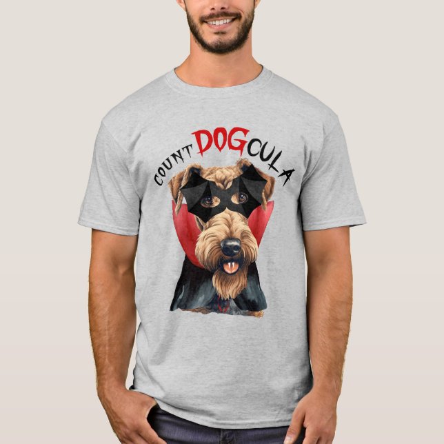 Camiseta Airedale Terrier Count DOGula Funny Dog Lover (Frente)
