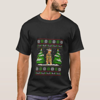 Camiseta Airedale Terrier Dog Lights Xmas Ugly Sweater Chri