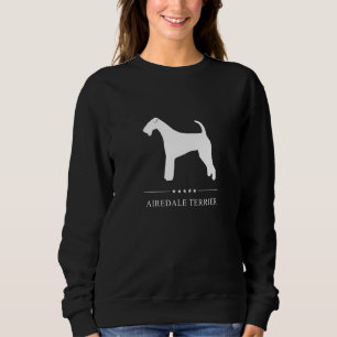 Camiseta Airedale Terrier Dog White Silhouette