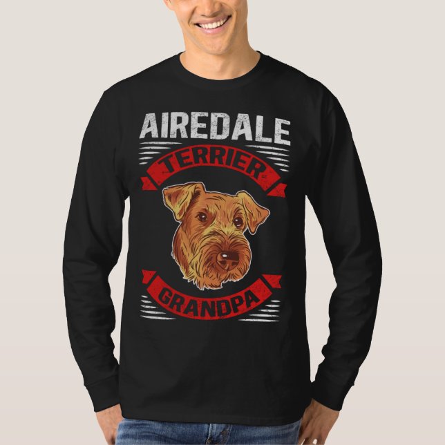Camiseta Airedale Terrier Grandpa Dog Owner Airedale Terrie (Frente)