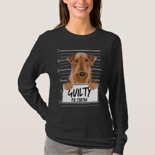 Camiseta Airedale Terrier Mugshot Guilty Dog