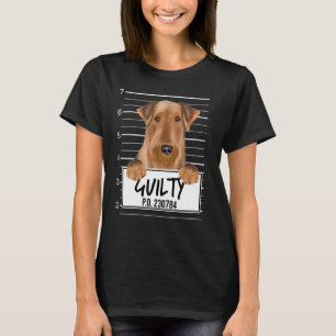 Camiseta Airedale Terrier Mugshot Guilty Dog