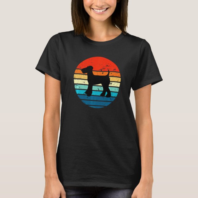 Camiseta Airedale Terrier Retro Vintage 70s 80s (Frente)