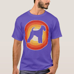 Camiseta Airedale Terrier Sunset Retro para Homens Meninos
