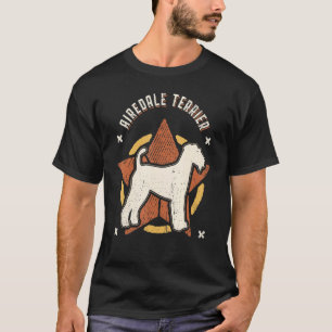 Camiseta Airedale Terrier Vintage - Cão Clássico Retroativo