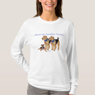 Camiseta Airedale Terriers Bandeira Americana