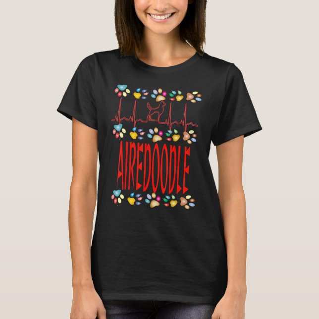 Camiseta Airedoodle Eu Amo Meu Cachorro Airedale + Poo (Frente)