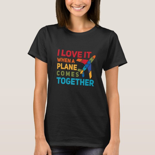 Camiseta Airline Pilot Pun Plane Comes Together Aircraft Pi (Frente)