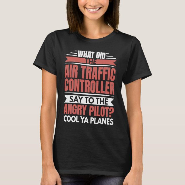 Camiseta Airpla de aviação-piloto com raiva de controlador  (Frente)