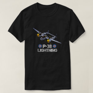 Camiseta Airpla de Combatente de Luz P-38, na 2ª Guerra Mun