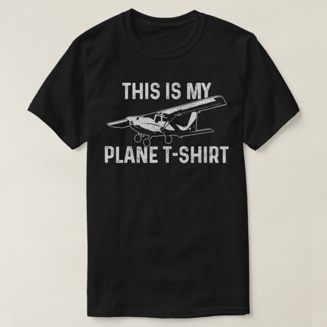 Camiseta Airplane Funny Pilot Aviation RC Model Flight  (Frente do Design)
