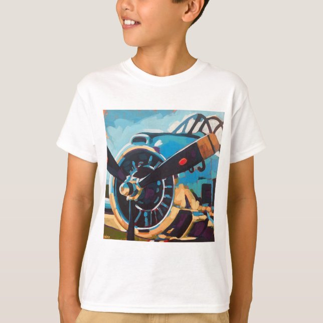 Camiseta Airplane Painting - Gift for Aviation Enthusiasts (Frente)
