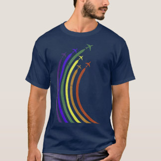Camiseta Airplane Rainbow CSD LGBTQ Pride