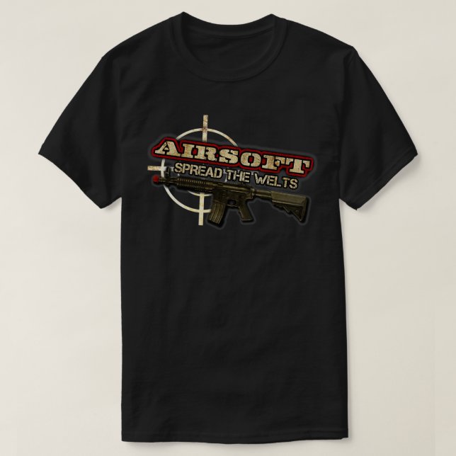 Camiseta Airsoft Airsoft Shirt Espalha o Wells Paintball P (Frente do Design)