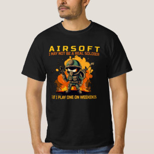 Camiseta Airsoft - Eu posso não ser um soldado de verdade