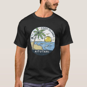 Camiseta Aitutaki Ilhas Cook Ilustrado Oceano Vintage