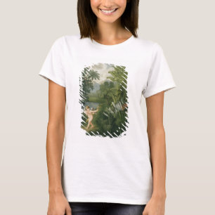Camiseta Ajardine com o Cupido que aponta uma seta em um